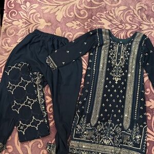 Navy Blue Salwar Kameez Size 36
